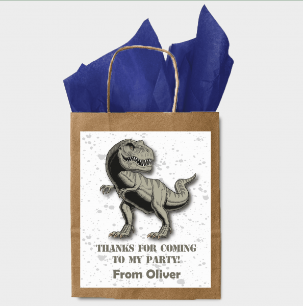 10 Stickers for Party Bags - Dinosaur (1)