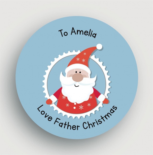 24 Personalised Christmas Stickers SS03