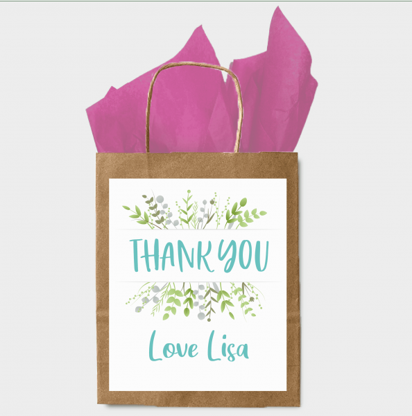 10 Stickers for Gift Bags - Thank You (1)