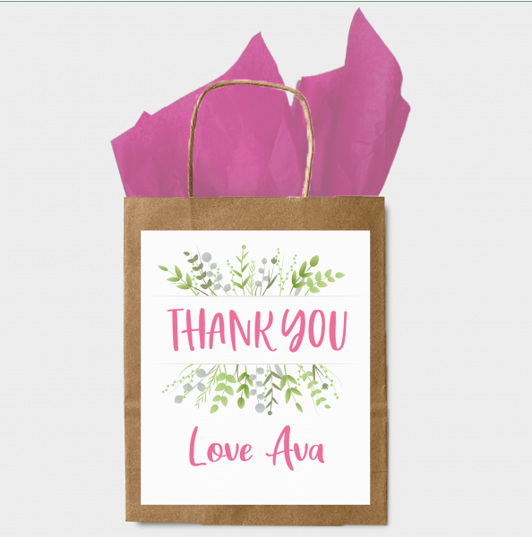 10 Stickers for Gift Bags - Thank You (2)