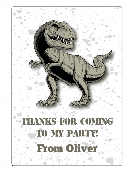 10 Stickers for Party Bags - Dinosaur (1)