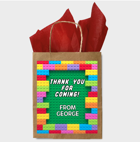 10 Stickers for Party Bags - Lego