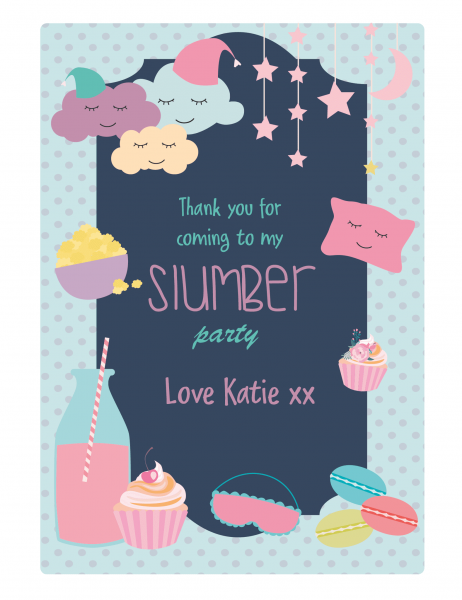 10 Stickers for Party Bags - Slumber Party