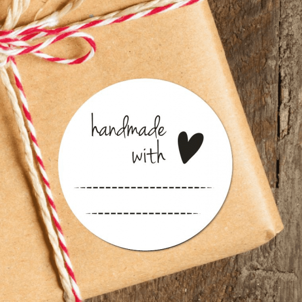 24 Handmade with Love Stickers 