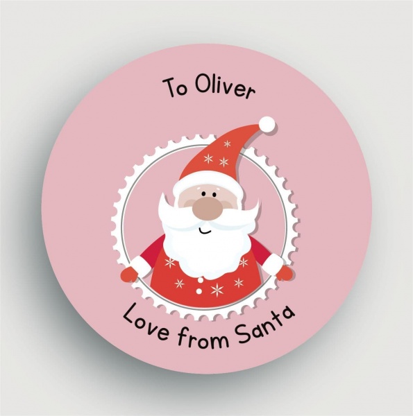 24 Personalised Christmas Stickers SS02
