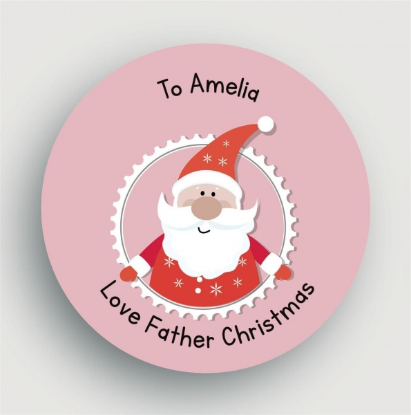 24 Personalised Christmas Stickers SS02