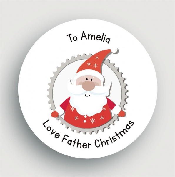 24 Personalised Christmas Stickers SS05
