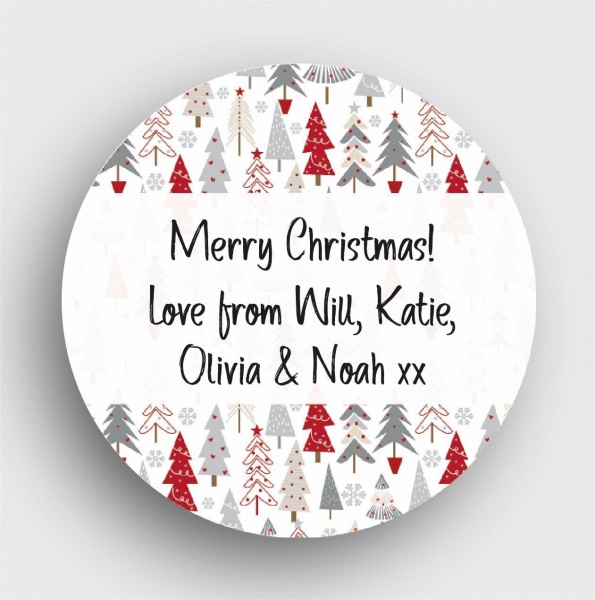 24 Personalised Christmas Stickers SS06