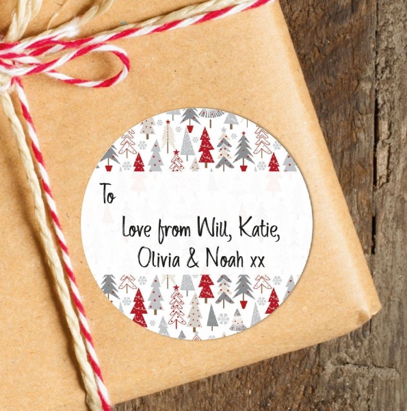 24 Personalised Christmas Stickers SS06