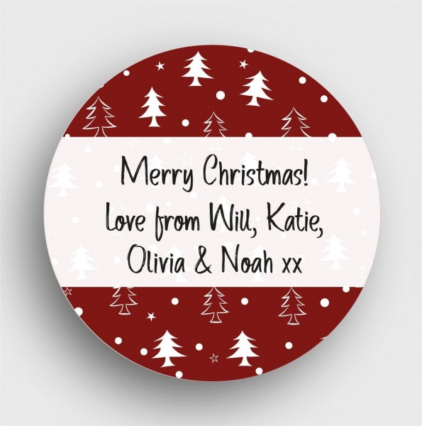 24 Personalised Christmas Stickers SS07