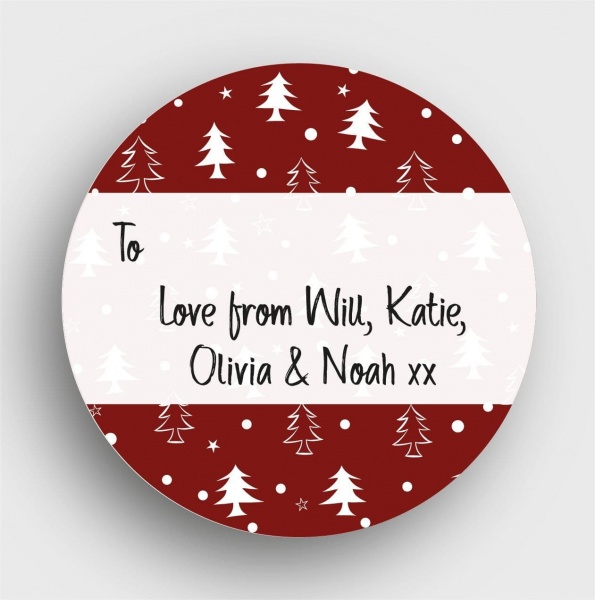 24 Personalised Christmas Stickers SS07