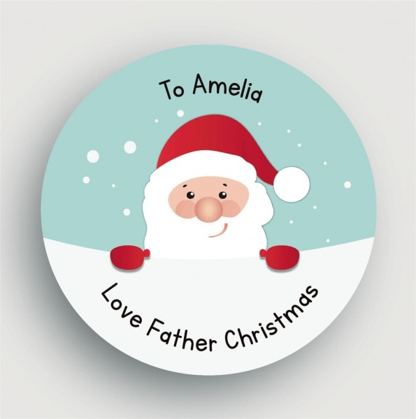 24 Personalised Christmas Stickers SS15