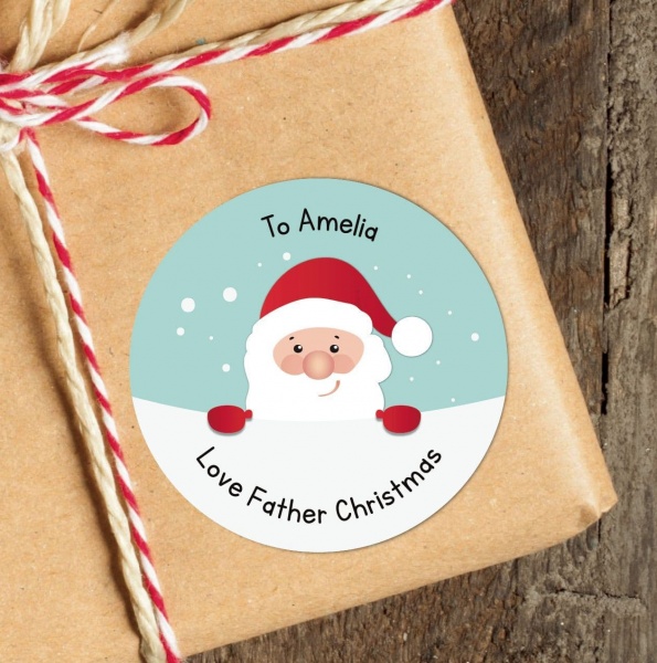 24 Personalised Christmas Stickers SS15