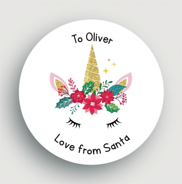 24 Personalised Christmas Stickers SS16