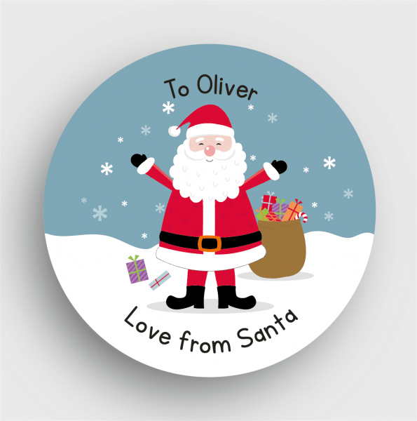 24 Personalised Christmas Stickers SSC01