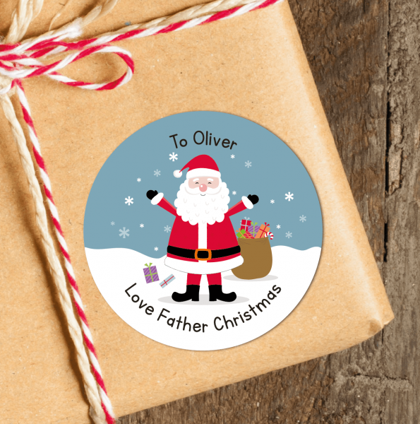 24 Personalised Christmas Stickers SSC01