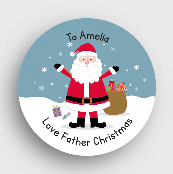 24 Personalised Christmas Stickers SSC01