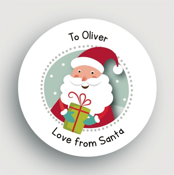 24 Personalised Christmas Stickers SSC07