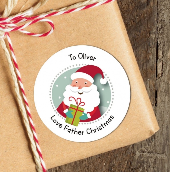 24 Personalised Christmas Stickers SSC07