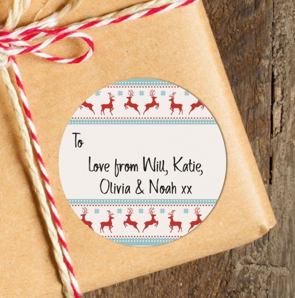 24 Personalised Christmas Stickers SSC08