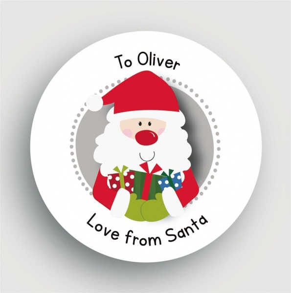 24 Personalised Christmas Stickers SSC10