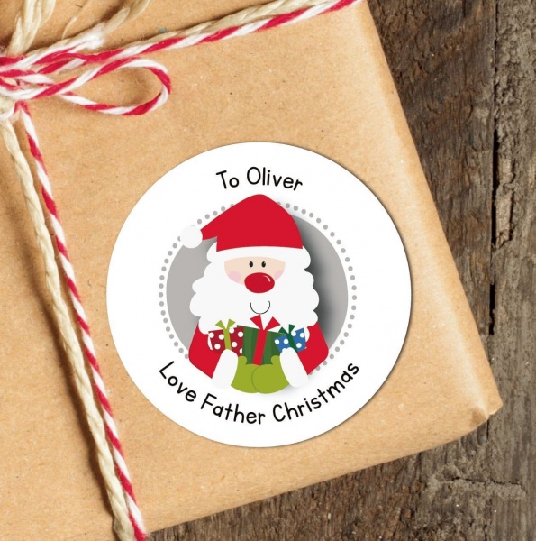 24 Personalised Christmas Stickers SSC10