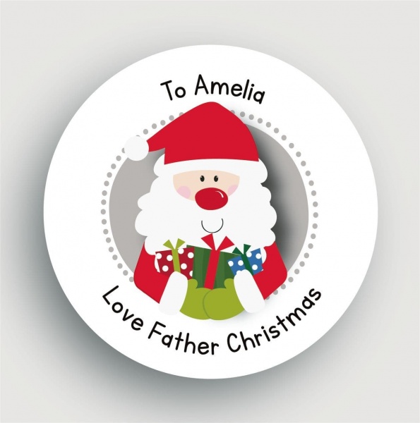 24 Personalised Christmas Stickers SSC10