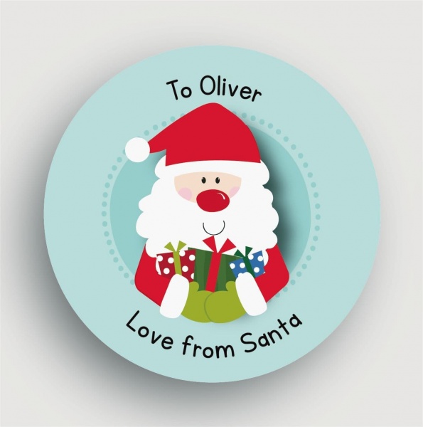 24 Personalised Christmas Stickers SSC11