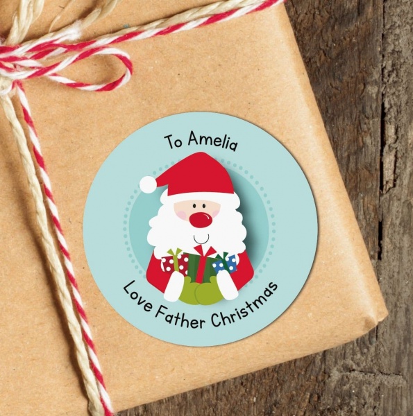 24 Personalised Christmas Stickers SSC11