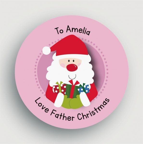 24 Personalised Christmas Stickers SSC12