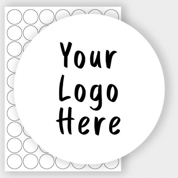 25mm Transparent Logo Stickers