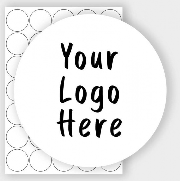 37mm Transparent Logo Stickers