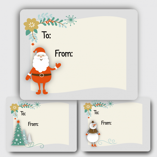40 Gift Tag Stickers - Mixed