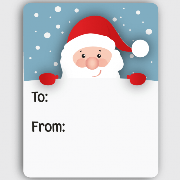 40 Gift Tag Stickers - Santa