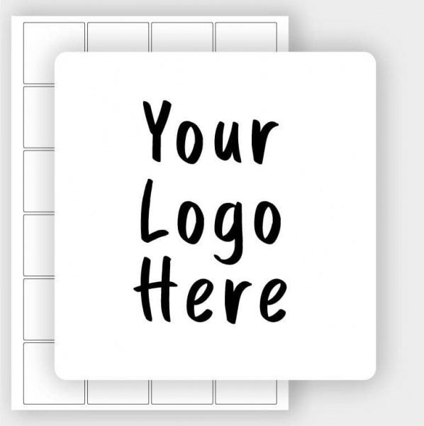 40x40mm Transparent Logo Stickers