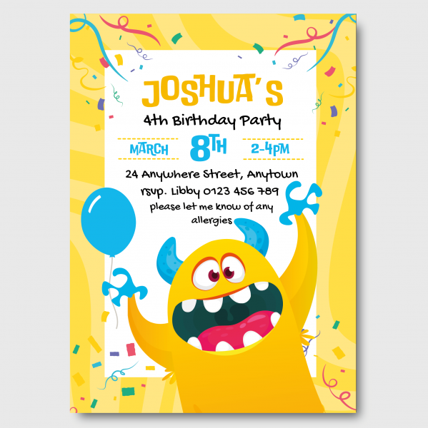 Monster Invitations