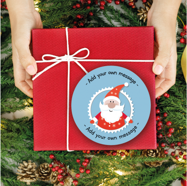 4 Large Personalised Christmas Stickers