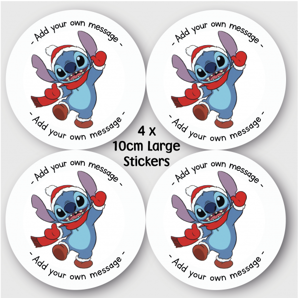 4 Extra Large Personalised Stickers Stitch
