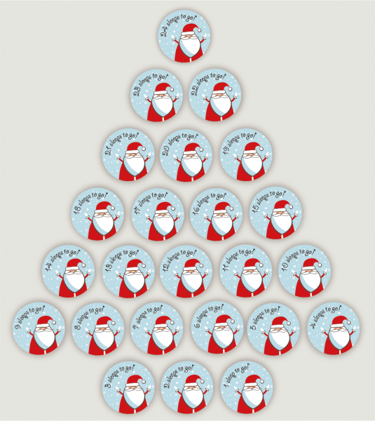 Advent Calendar Stickers -Sleeps to go! -