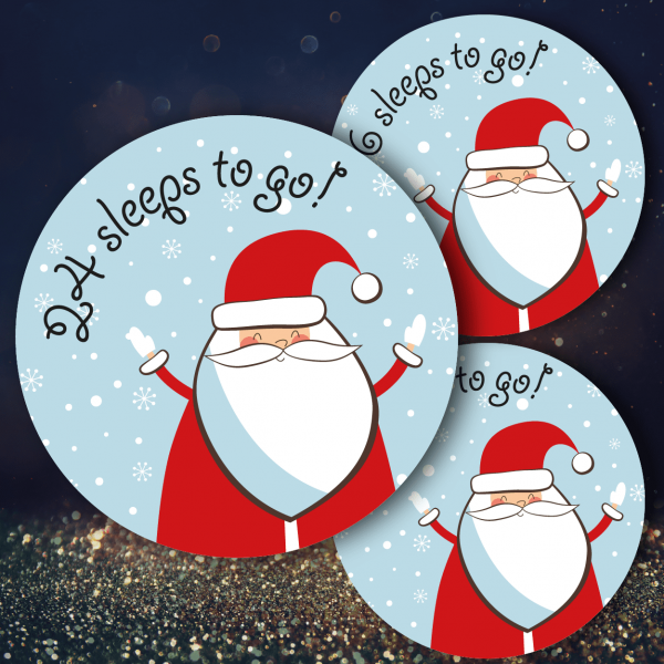 Advent Calendar Stickers -Sleeps to go! -