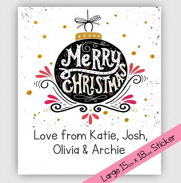 LARGE Sticker - Christmas Bauble