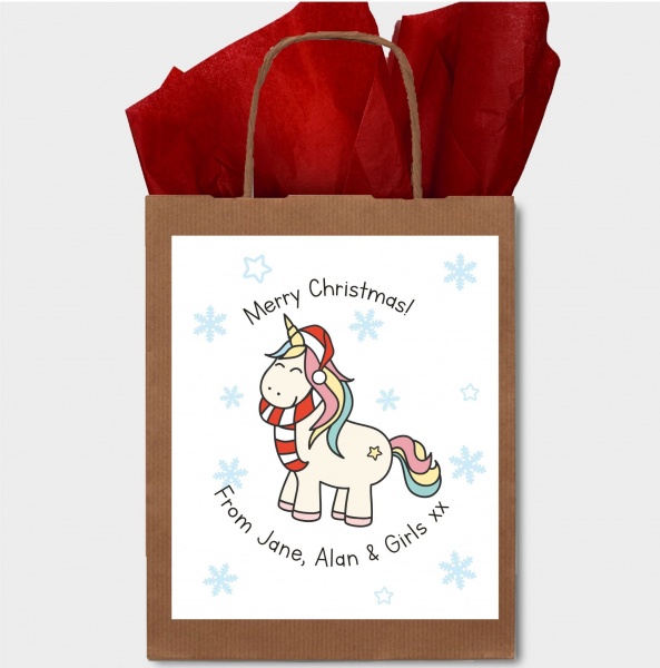 LARGE Sticker - Festive Unicorn