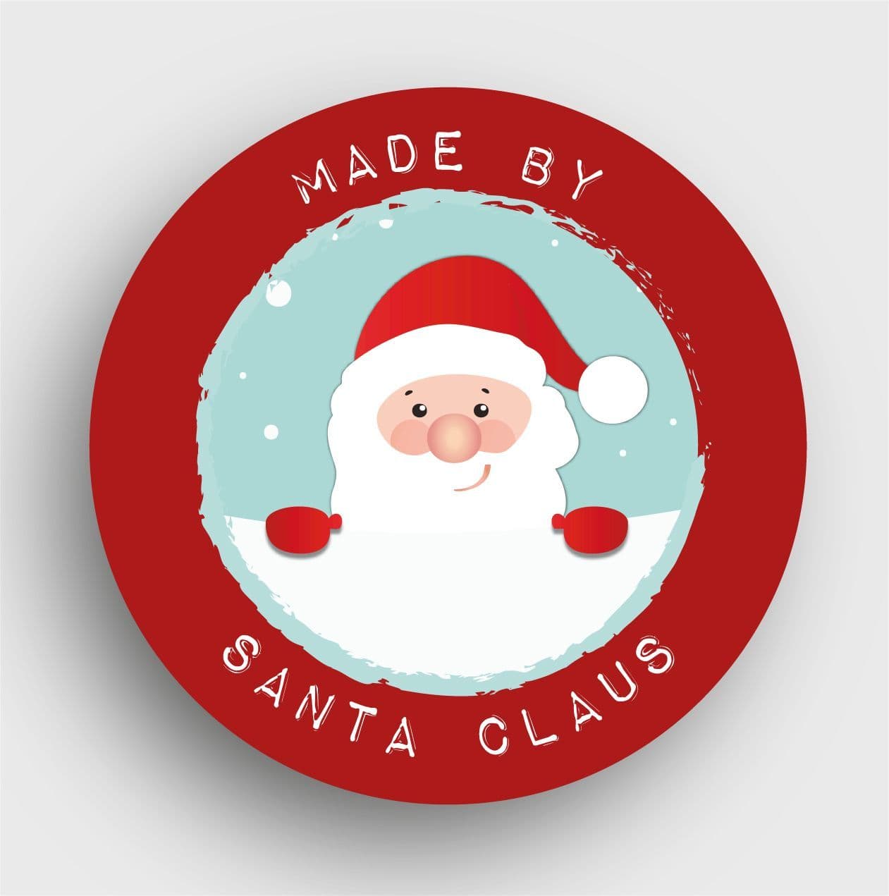 24 Made By Santa Claus Stickers