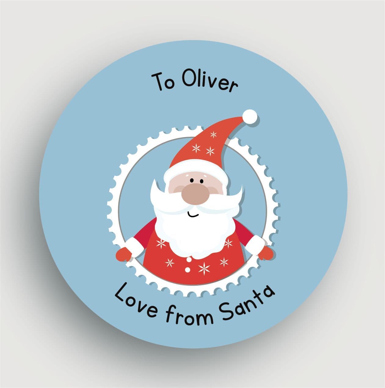 24 Personalised Christmas Stickers SS03