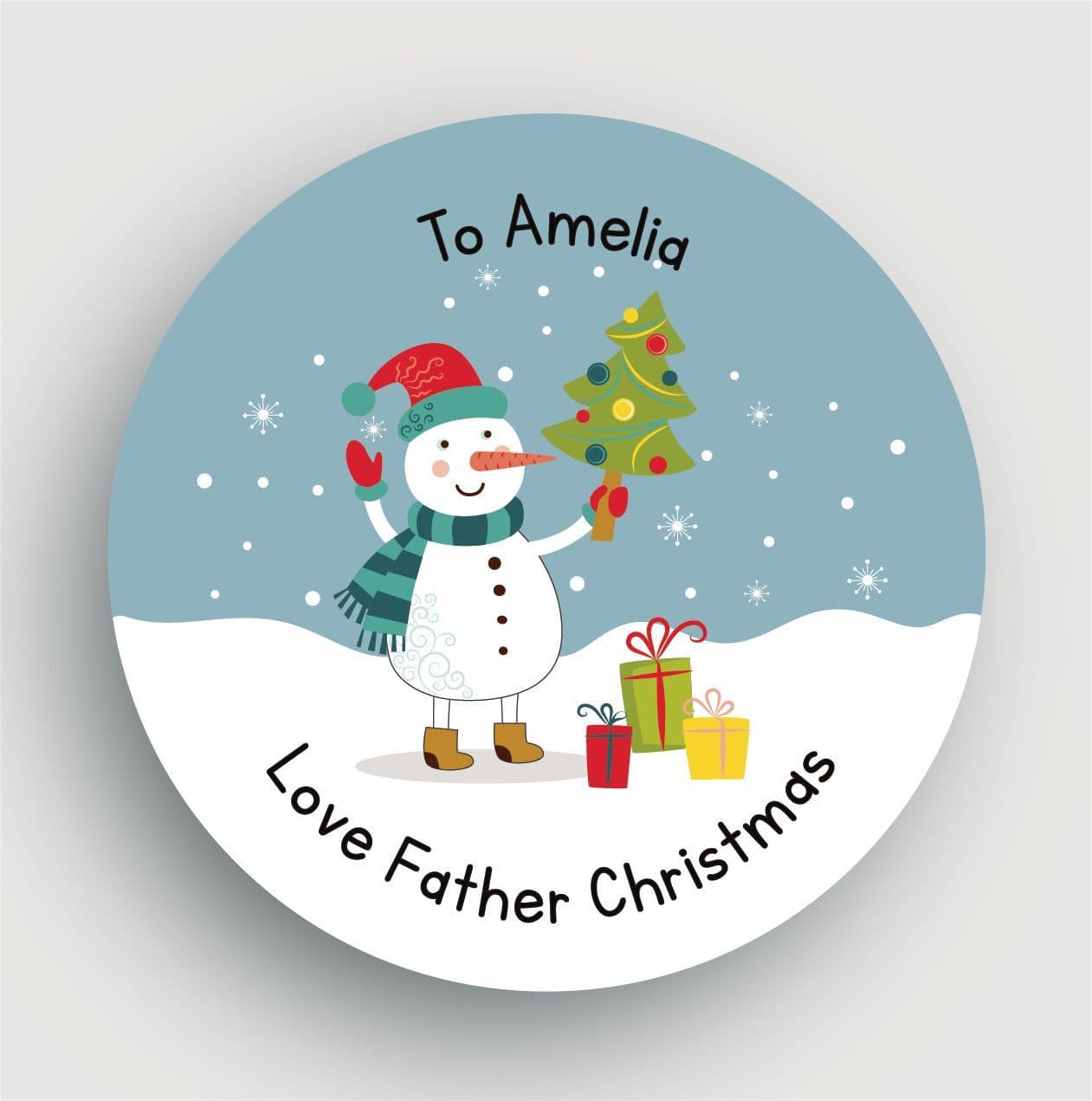 24 Personalised Christmas Stickers SSC13