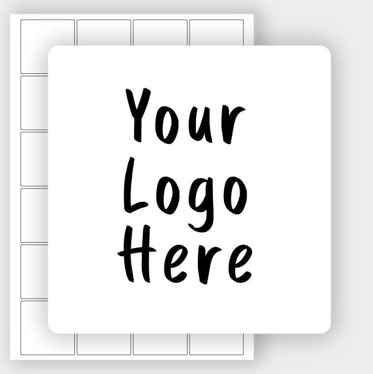 40x40mm Transparent Logo Stickers