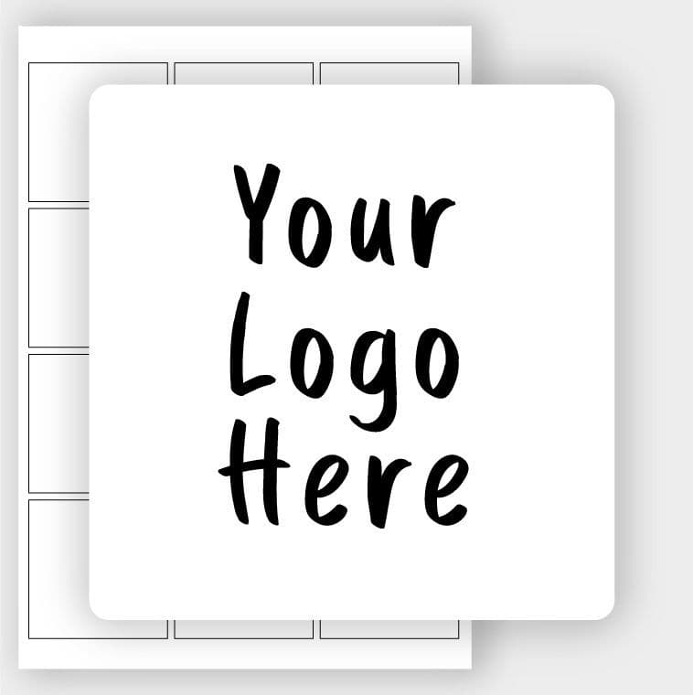 60x60mm Transparent Logo Stickers