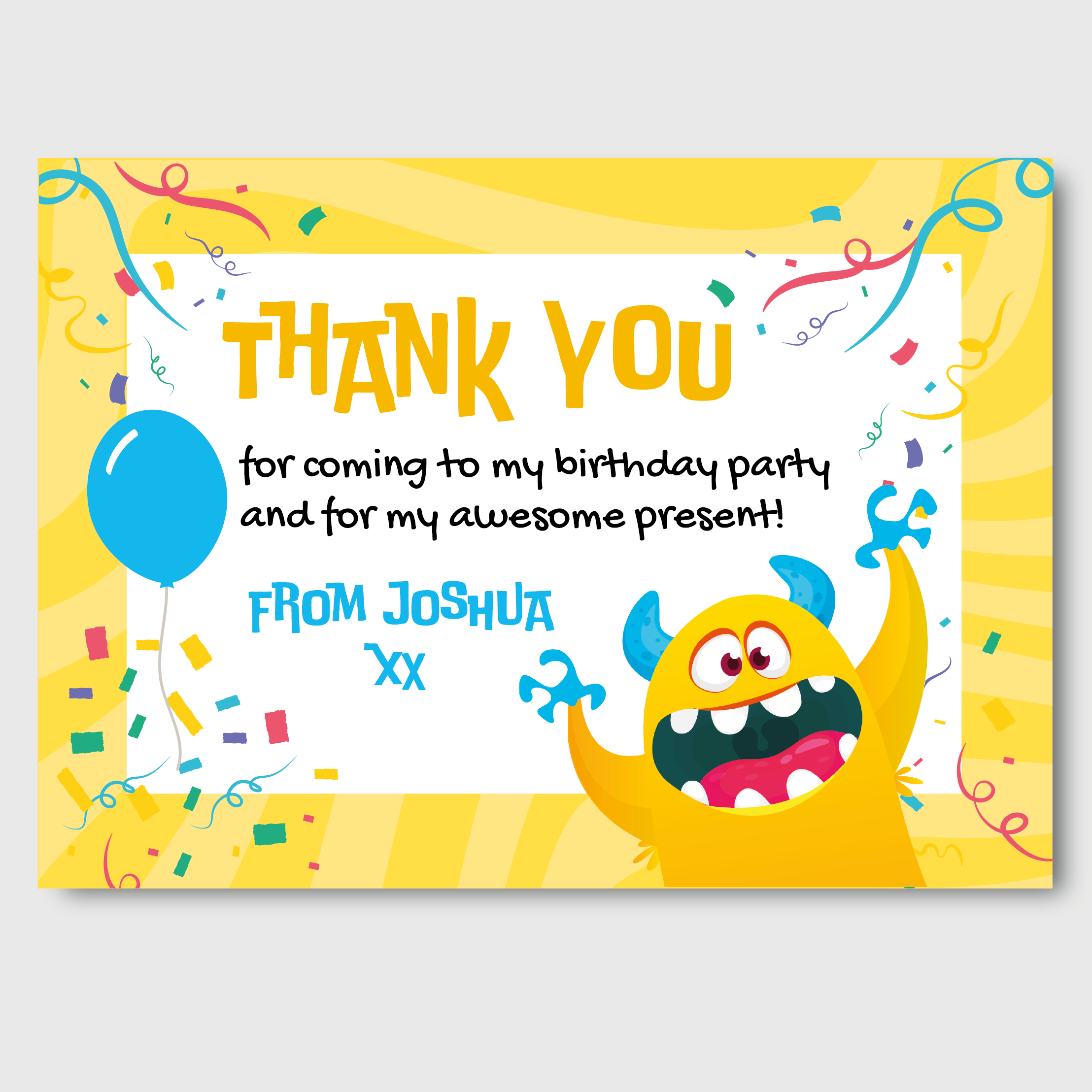 10 Monster Thank You Postcards
