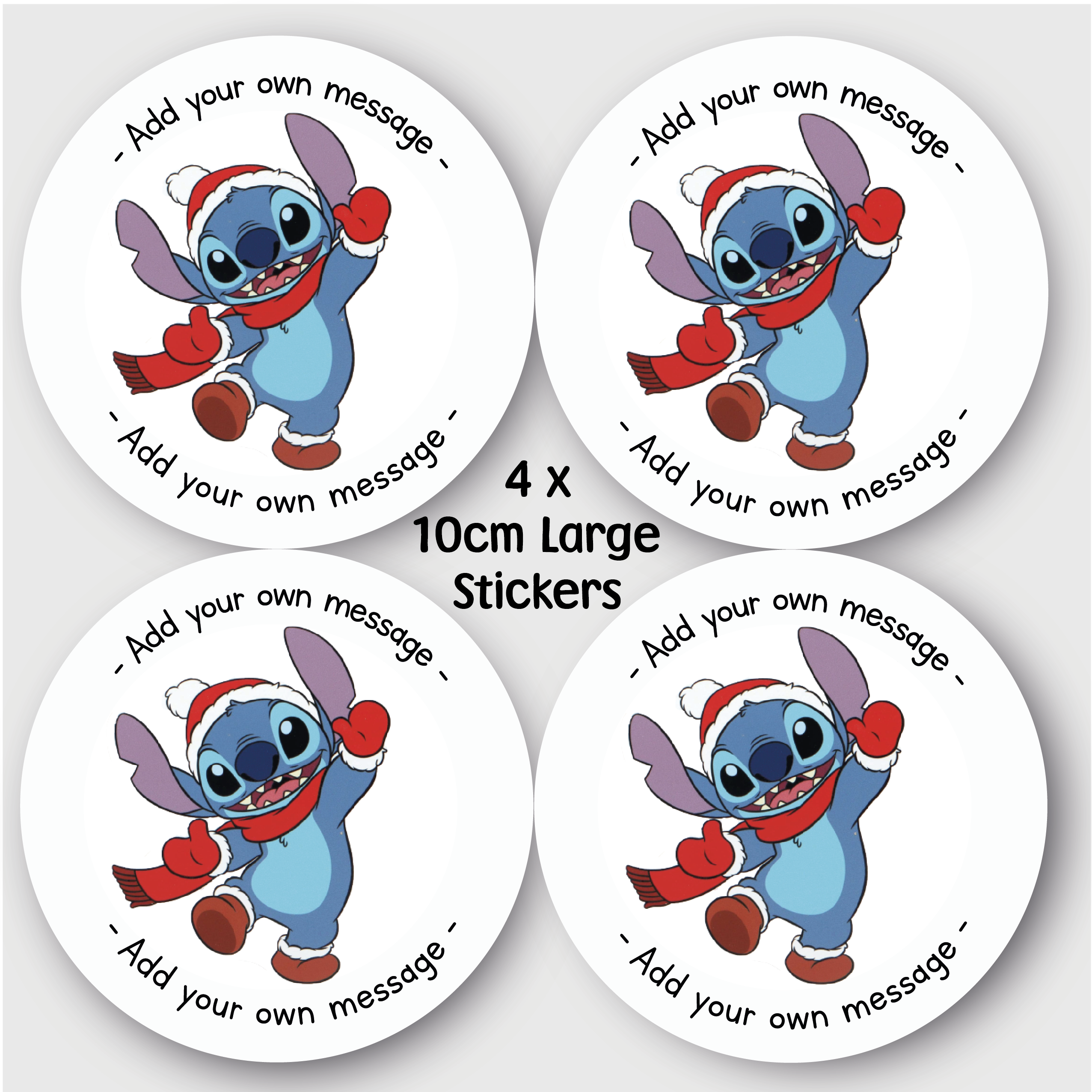 4 Extra Large Personalised Stickers Stitch 