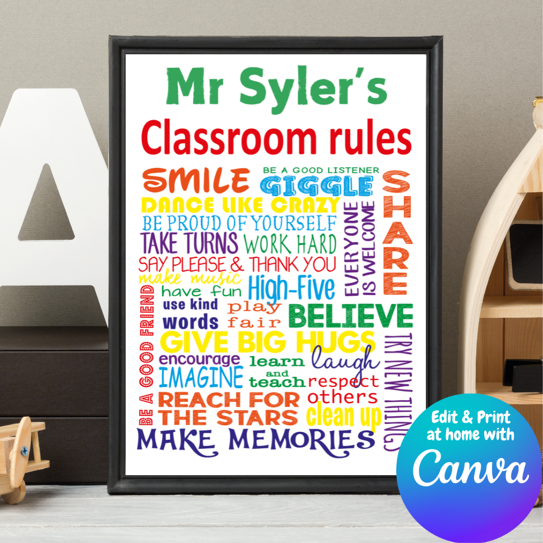 Classroom Poster Word Jumble - thestickersite.com